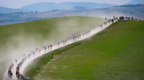 Гравийные сектора Strade Bianche в Тоскане