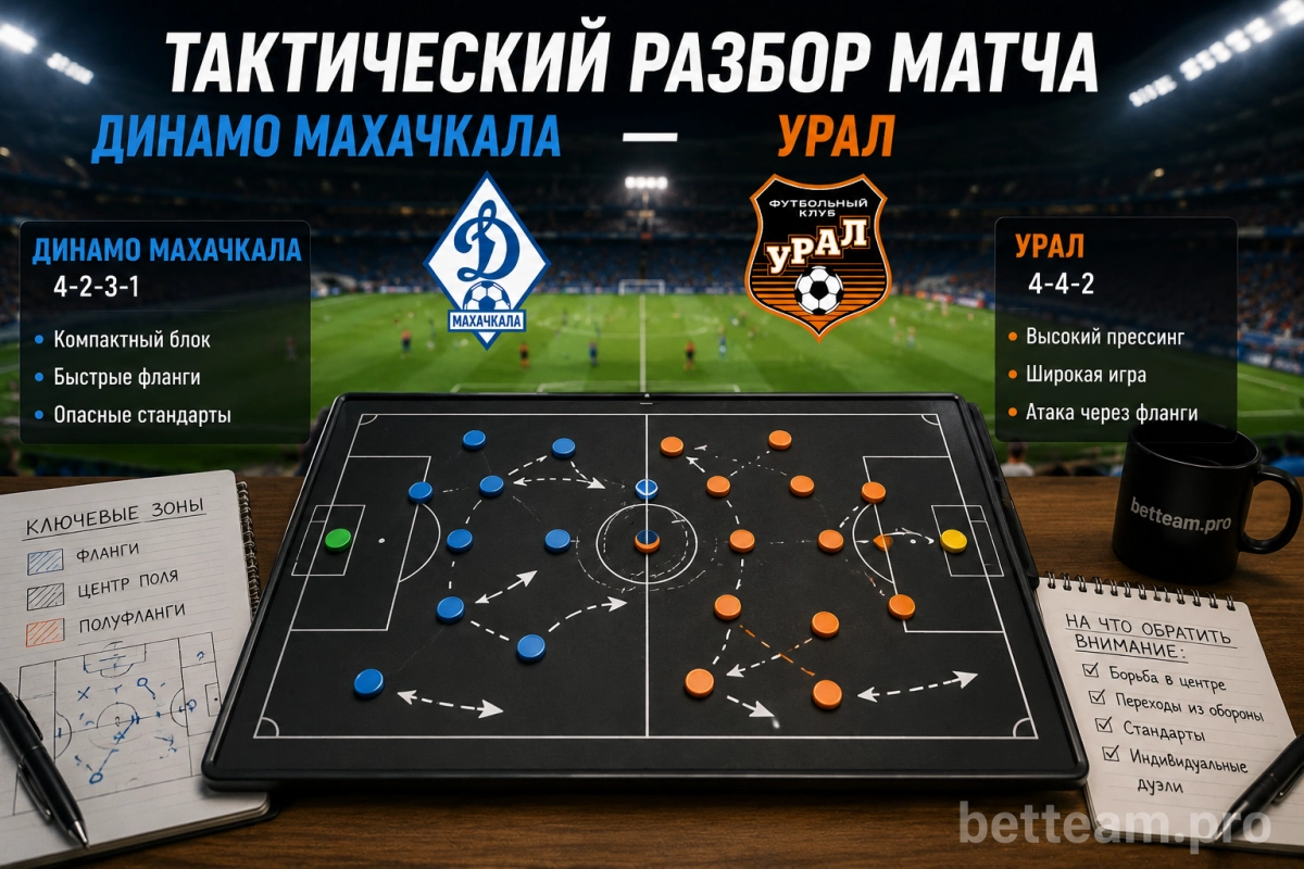 Тактический разбор матча Динамо Махачкала &mdash; Урал