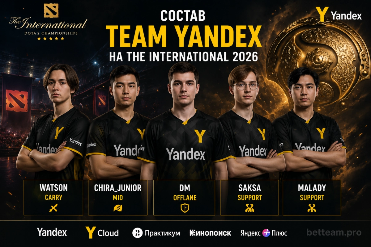 Состав Team Yandex на The International 2026