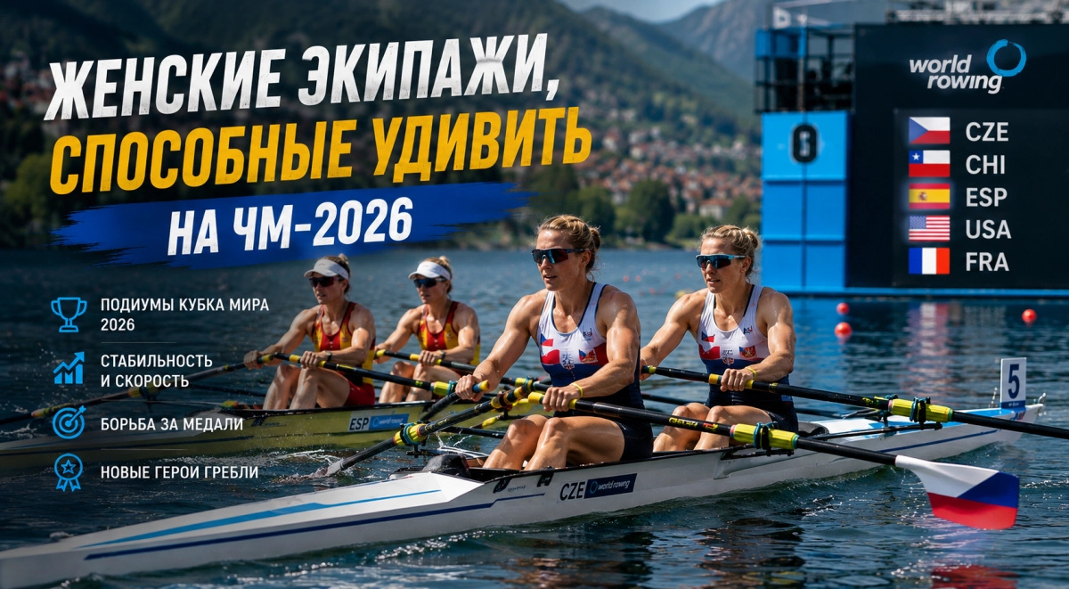 Женские экипажи, способные удивить на ЧМ-2026 по академической гребле