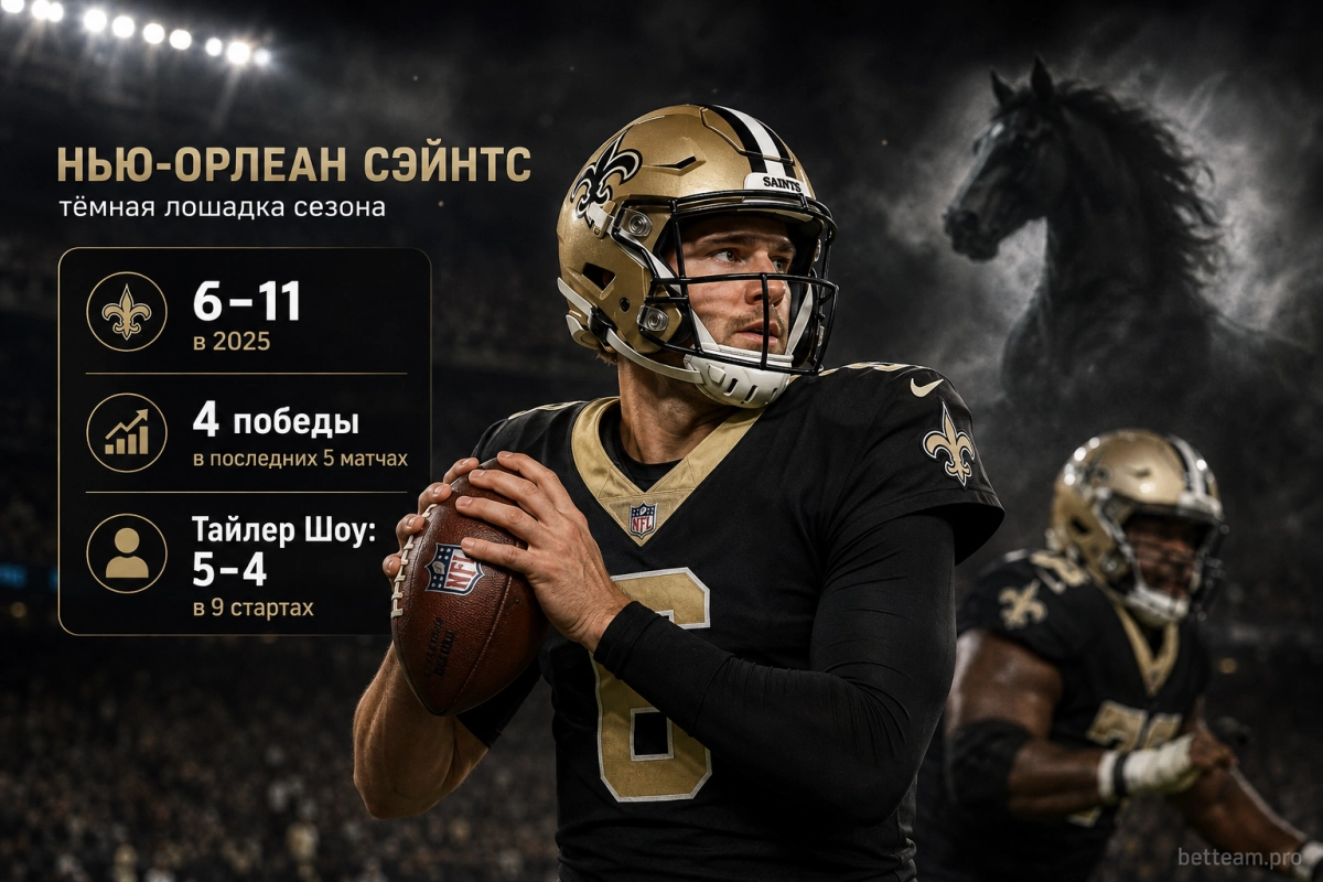 Нью-Орлеан Сэйнтс &mdash; тёмная лошадка сезона NFL 2026