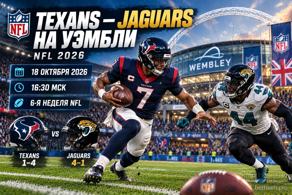 Texans — Jaguars на «Уэмбли»: превью матча NFL 2026