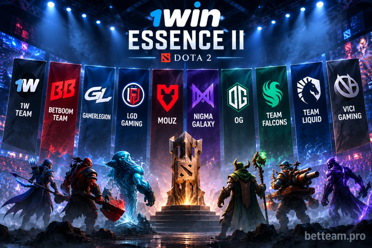 Команды турнира Dota 2 1win Essence II