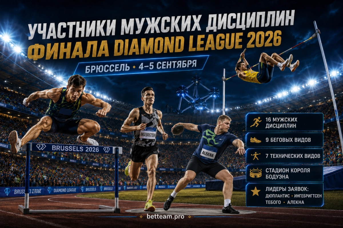 Участники мужских дисциплин финала Diamond League 2026