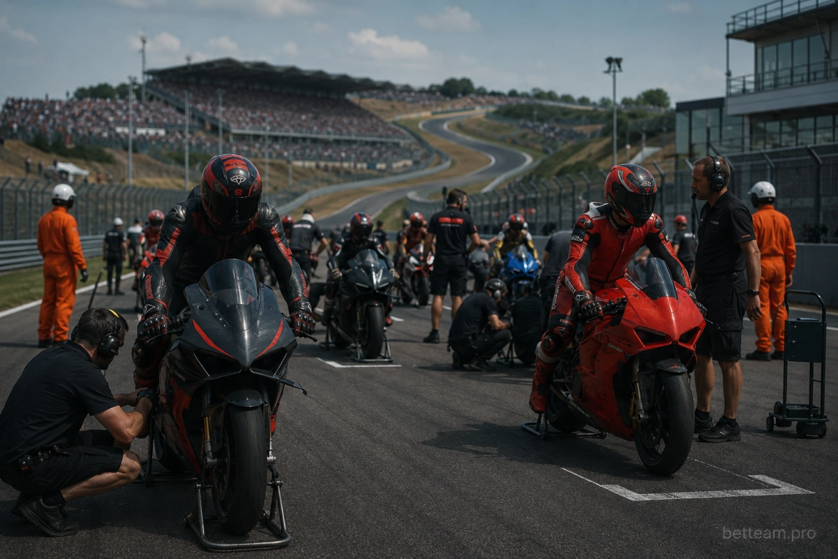 Гонщики MotoGP перед стартом Гран-при Германии 2026
