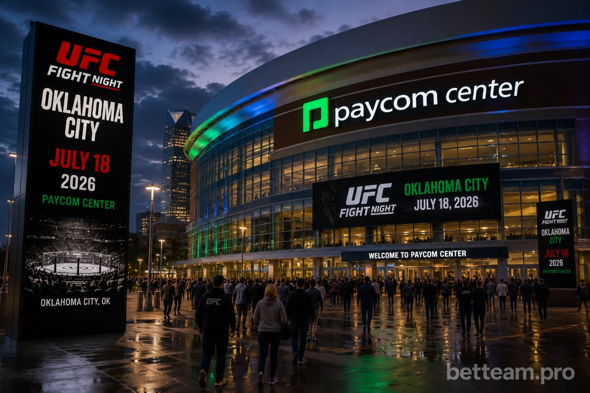 Paycom Center перед UFC Oklahoma City 2026