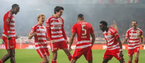 Игроки Унион Берлин на матче Бундеслиги 2026