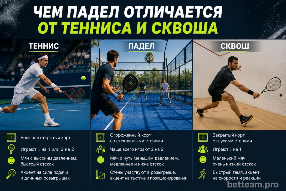 Как играют в падел на корте со стеклянными стенами