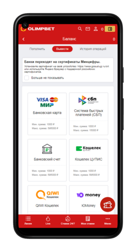 Как вывести деньги с Олимпа от betteam.pro