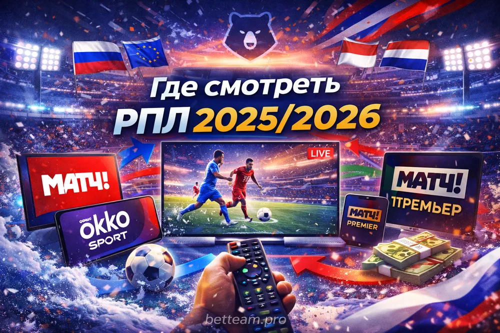 Где смотреть РПЛ онлайн и по телевизору &mdash; полный гид 2025/26