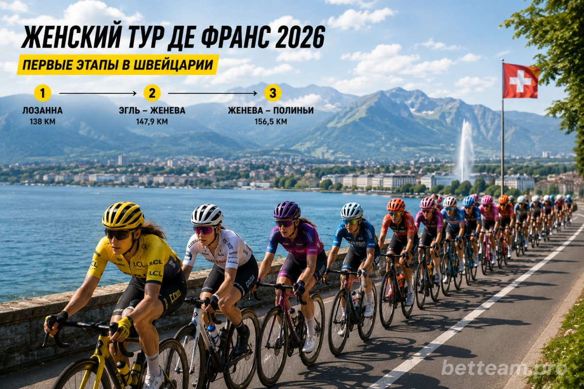 Маршрут первых этапов женского &laquo;Тур де Франс&raquo; 2026 в Швейцарии