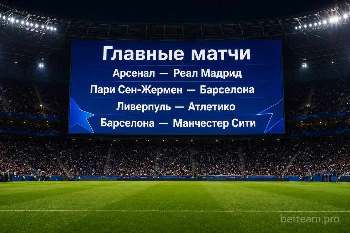 Календарь и главные матчи общего этапа Лиги чемпионов 2026/27