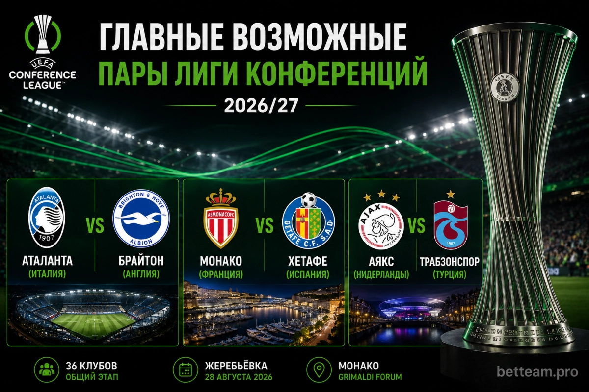 Главные возможные пары Лиги конференций 2026/27