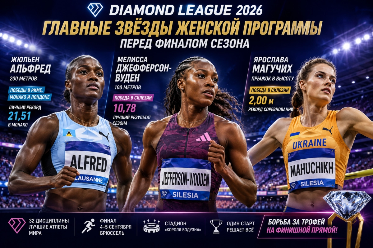 Жюльен Альфред, Мелисса Джефферсон-Вуден и звёзды женской Diamond League 2026
