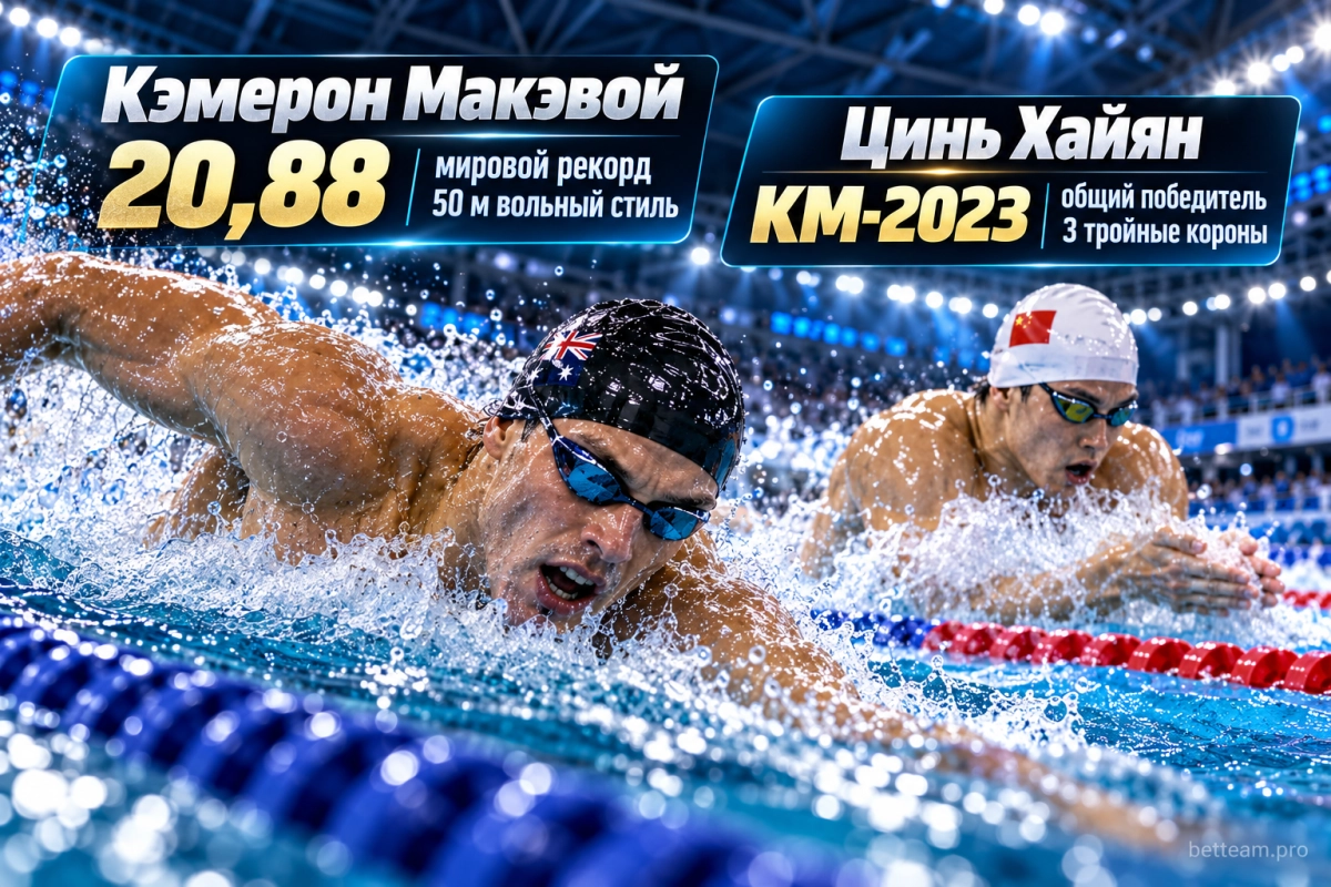 Кэмерон Макэвой и Цинь Хайян &mdash; звёзды Кубка мира по плаванию 2026