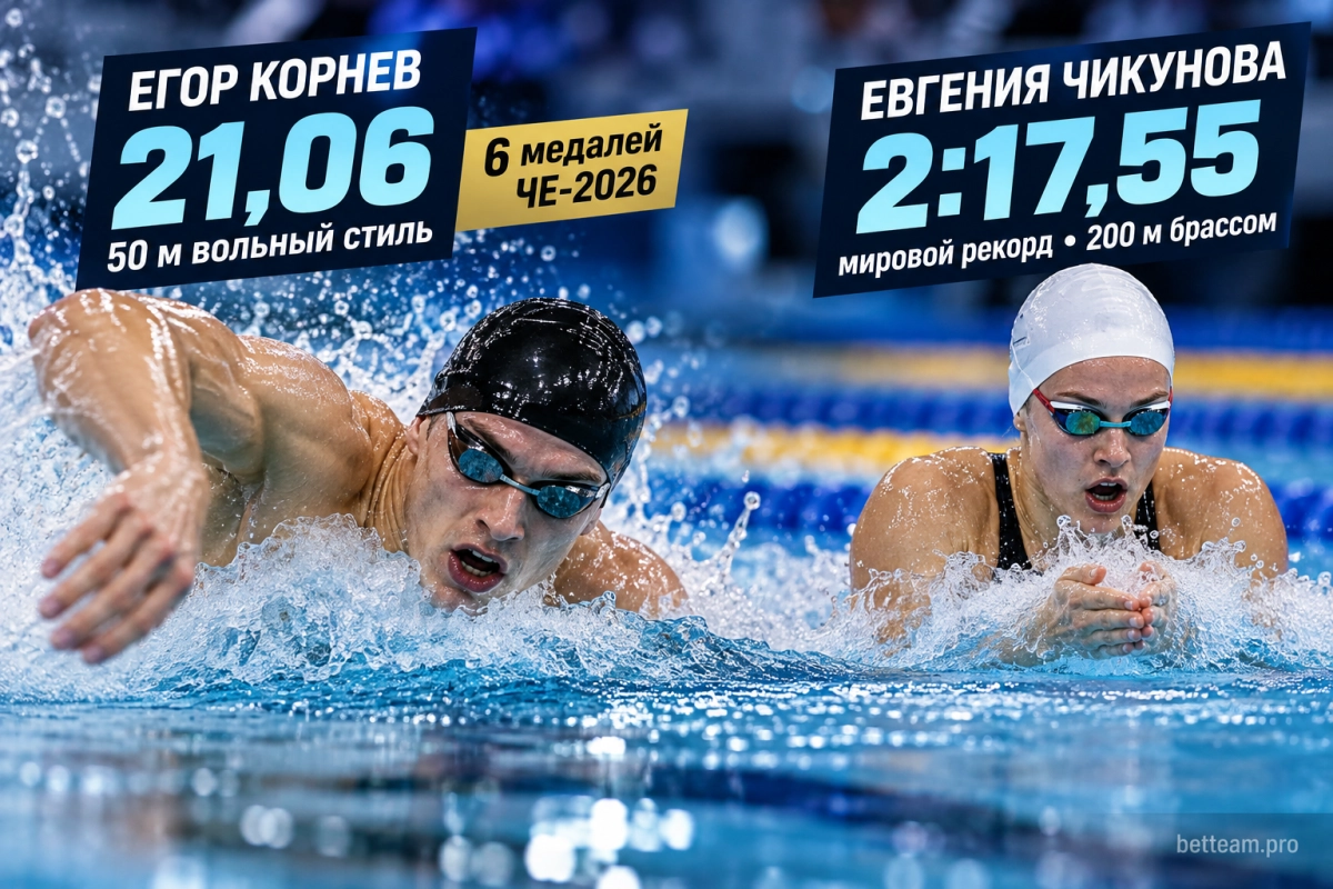 Егор Корнев и Евгения Чикунова на Кубке мира по плаванию 2026