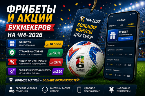 Фрибеты и акции букмекеров на ЧМ-2026