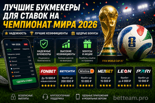 Лучшие букмекеры для ставок на чемпионат мира 2026