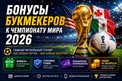Бонусы букмекеров к чемпионату мира 2026