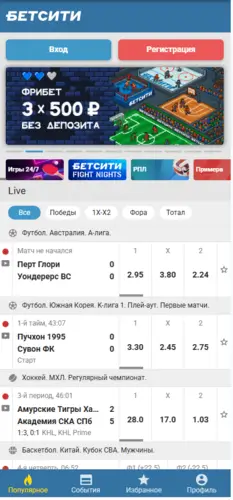 Букмекерская контора Бетсити