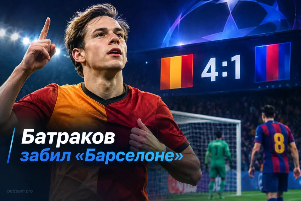 Алексей Батраков забил «Барселоне» в Лиге чемпионов