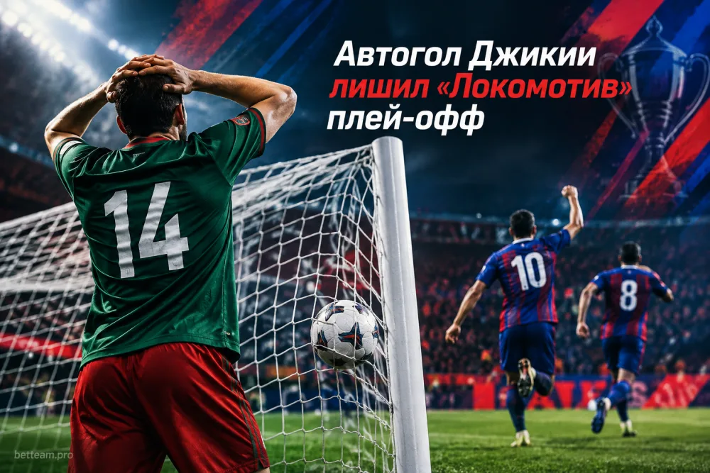 Автогол Джикии оставил «Локомотив» без шансов на плей-офф Кубка России