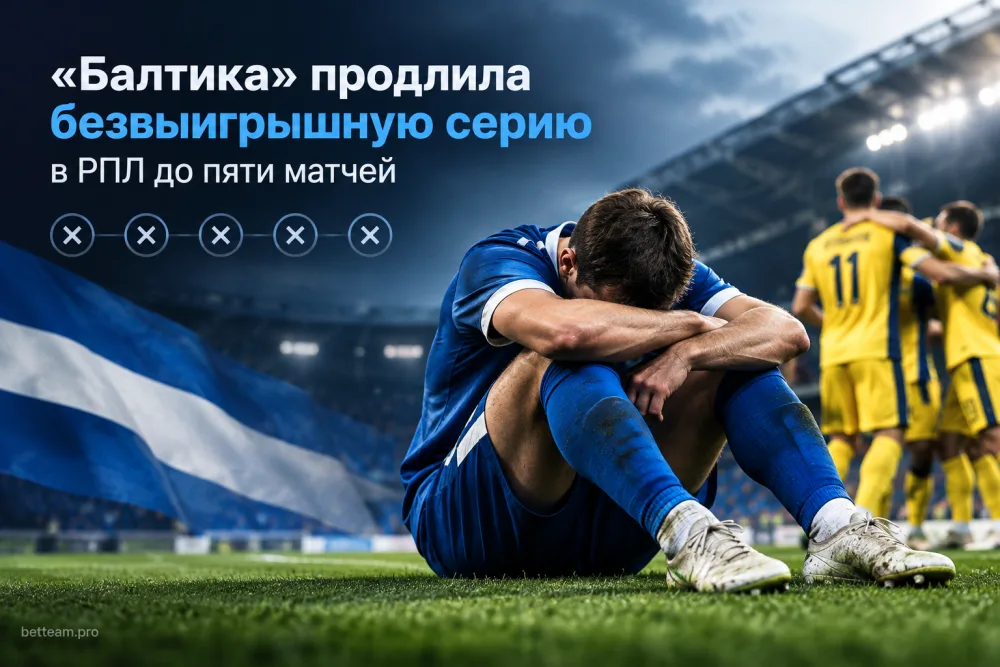 «Балтика» продлила безвыигрышную серию в РПЛ до пяти матчей