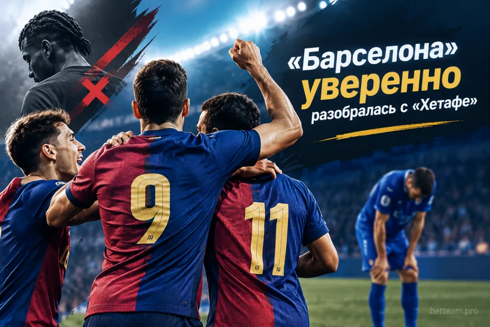 «Барселона» уверенно разобралась с «Хетафе» без Рафиньи