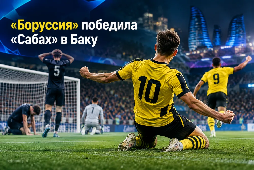 «Боруссия» победила «Сабах» в Баку в матче Лиги чемпионов