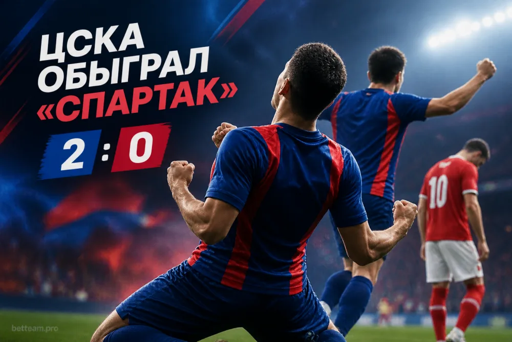 ЦСКА обыграл «Спартак» со счётом 2:0 в дерби РПЛ