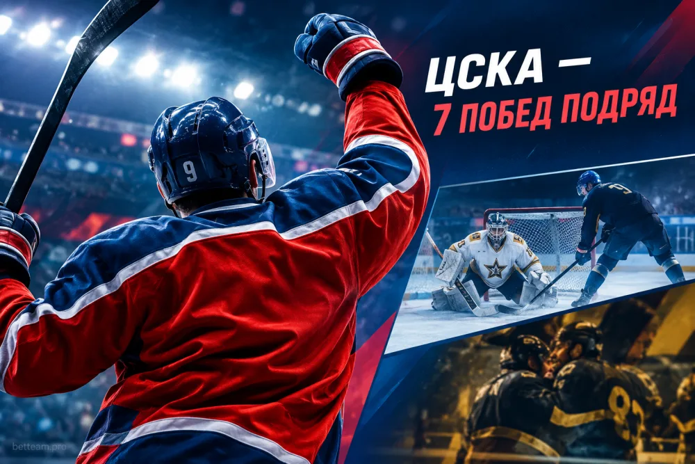 ЦСКА продлил победную серию до семи матчей в регулярном чемпионате КХЛ