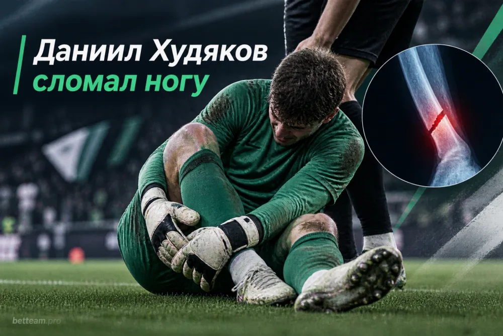 Даниил Худяков сломал ногу в дерби «Штурма» с «Грацером»