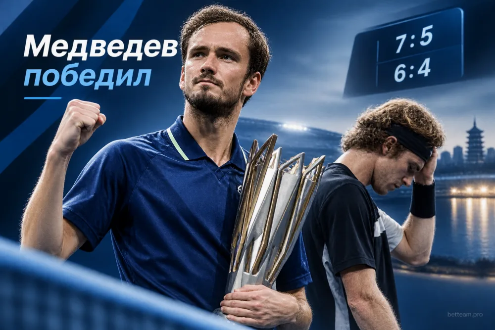 Даниил Медведев обыграл Андрея Рублёва в финале ATP-250 в Ханчжоу