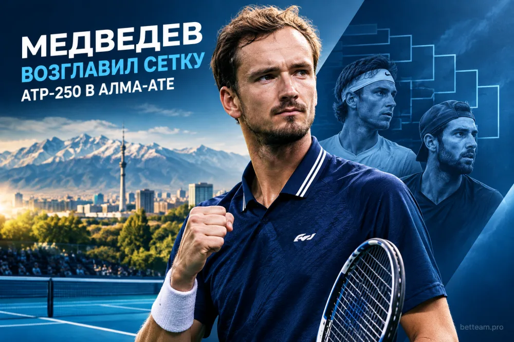Даниил Медведев возглавил сетку ATP-250 в Алма-Ате