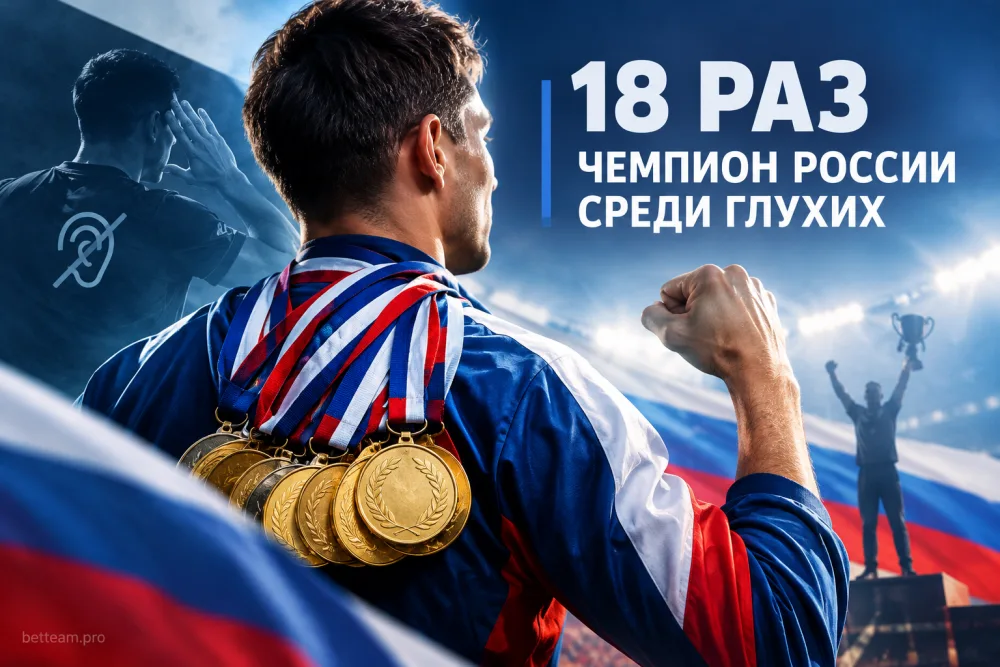 Дмитрий Гусев 18 раз стал чемпионом России среди глухих