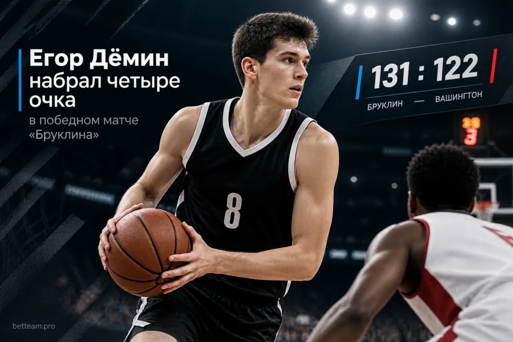 Егор Дёмин набрал четыре очка в победном матче «Бруклина»