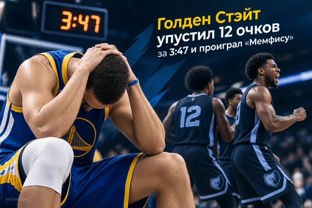 «Голден Стэйт» упустил 12 очков за 3:47 и проиграл «Мемфису»