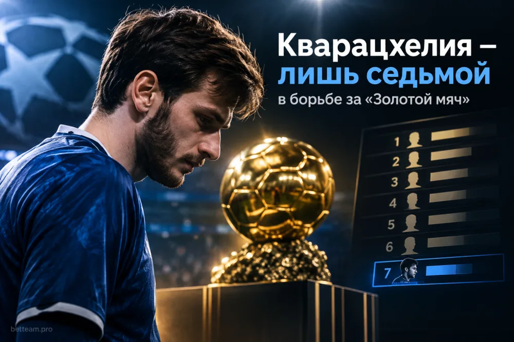 Хвича Кварацхелия оказался лишь седьмым фаворитом «Золотого мяча»
