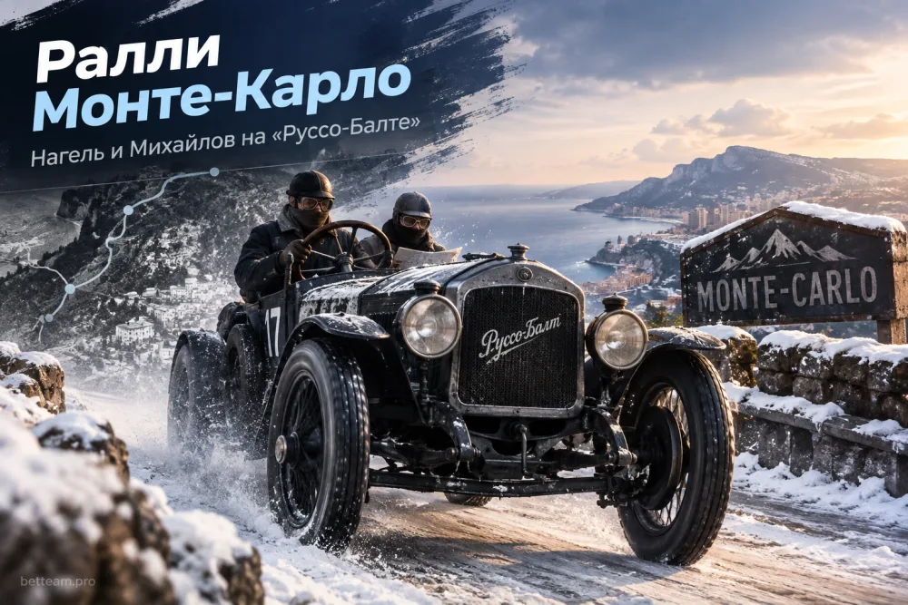 Как Нагель и Михайлов прошли ралли Монте-Карло на «Руссо-Балте»