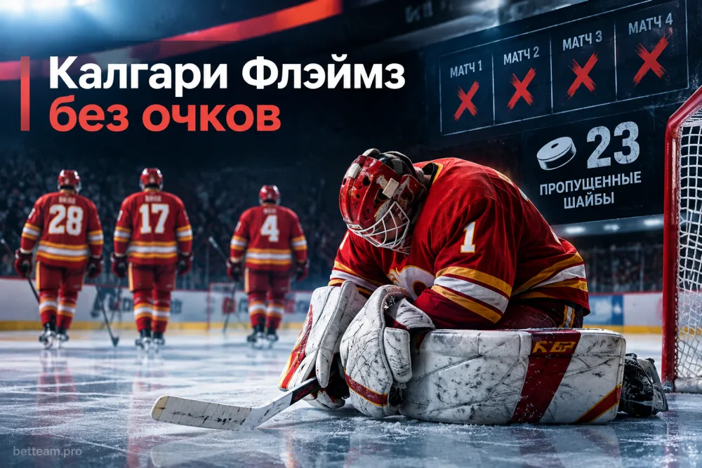 «Калгари Флэймз» начал сезон НХЛ без очков и с 23 пропущенными шайбами