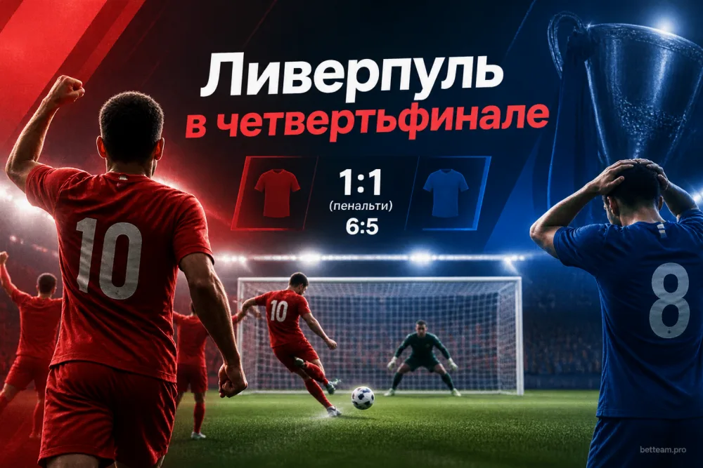 «Ливерпуль» прошёл «Челси» в четвертьфинал Кубка английской лиги