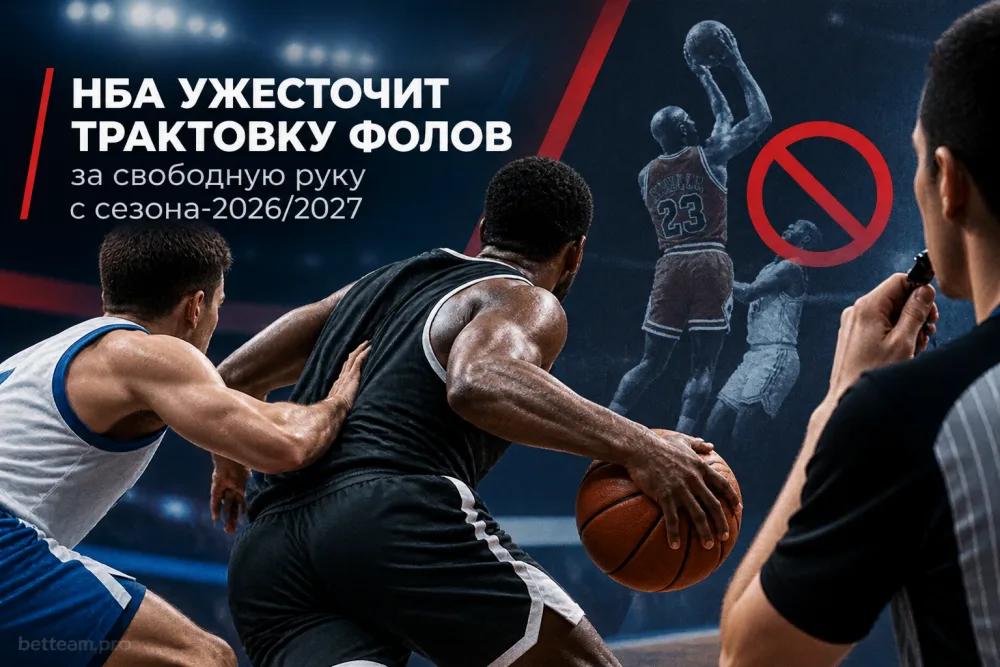 НБА ужесточит трактовку фолов за свободную руку с сезона-2026/2027