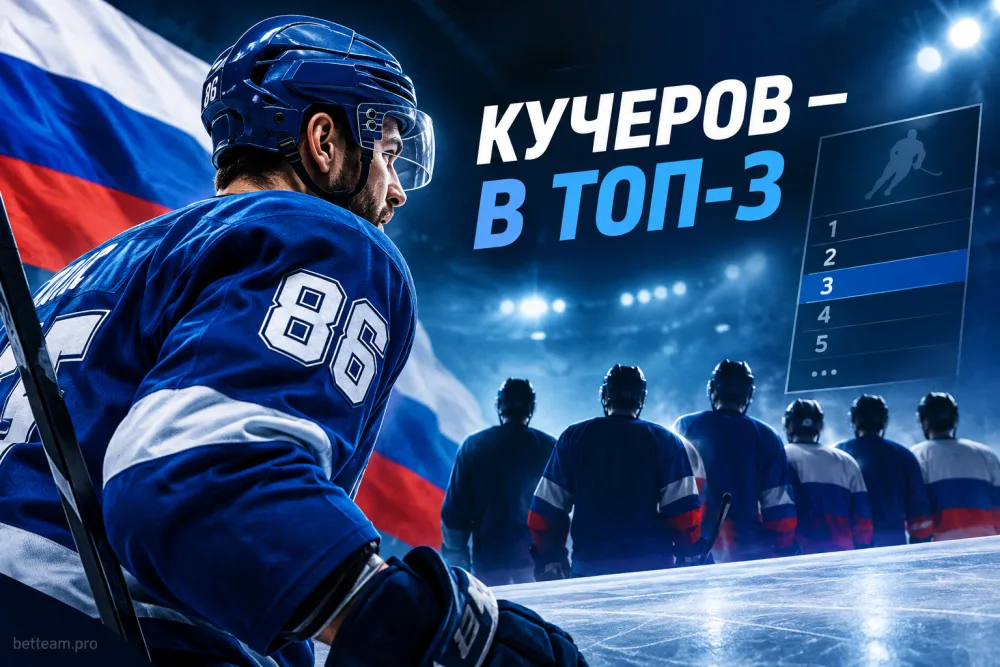 Никита Кучеров — третий в рейтинге НХЛ, в топ-50 вошли шесть россиян
