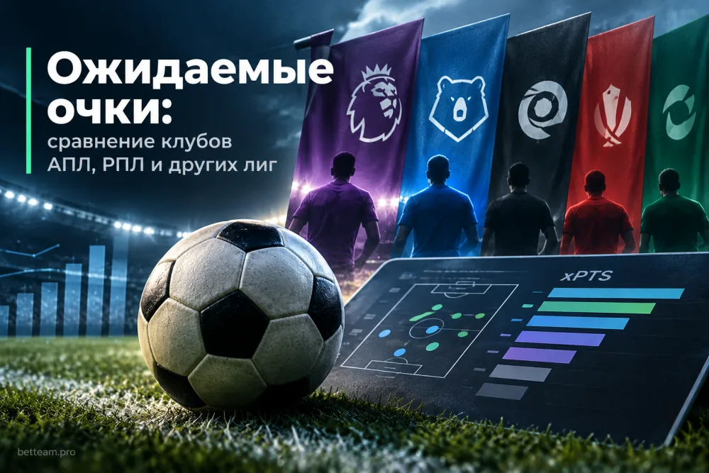 Ожидаемые очки: сравнение клубов АПЛ, РПЛ и других лиг