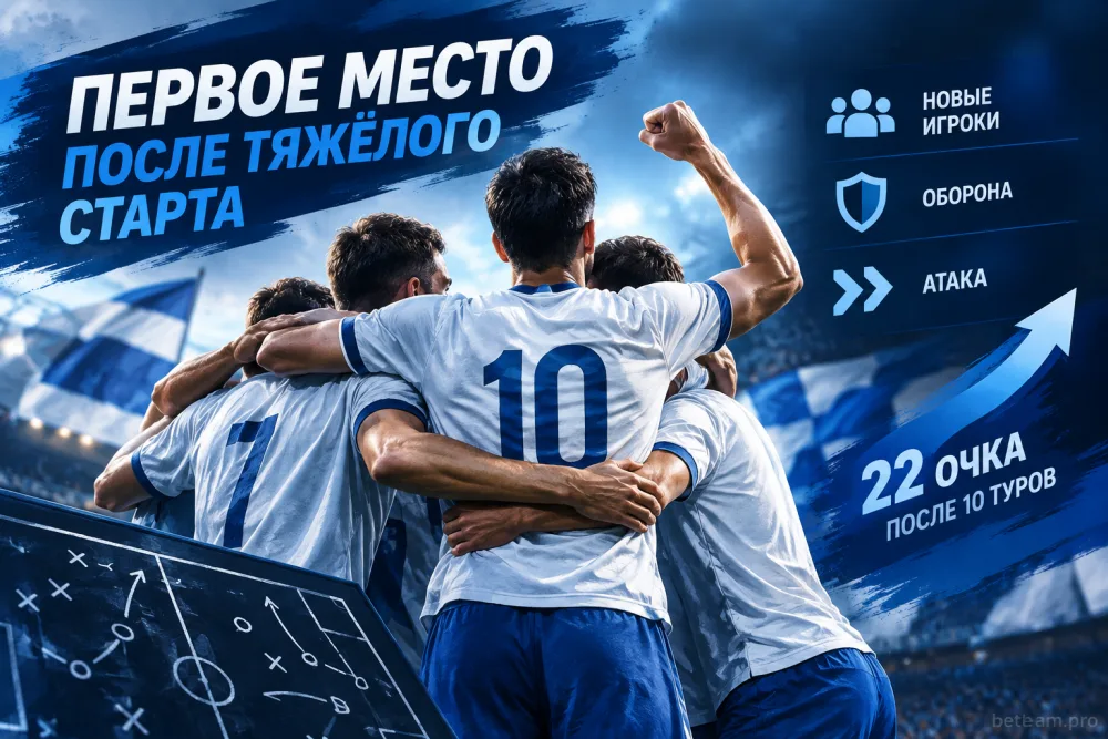 Почему «Динамо» вышло на первое место в РПЛ после тяжёлого старта