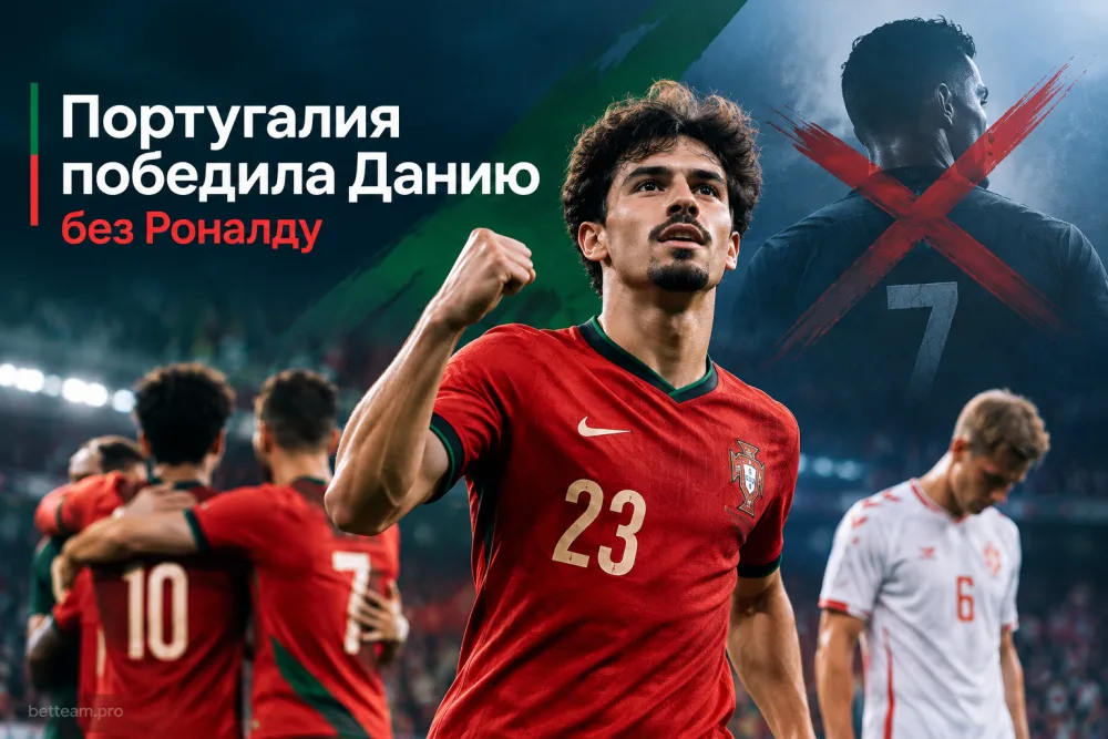Португалия победила Данию без Криштиану Роналду