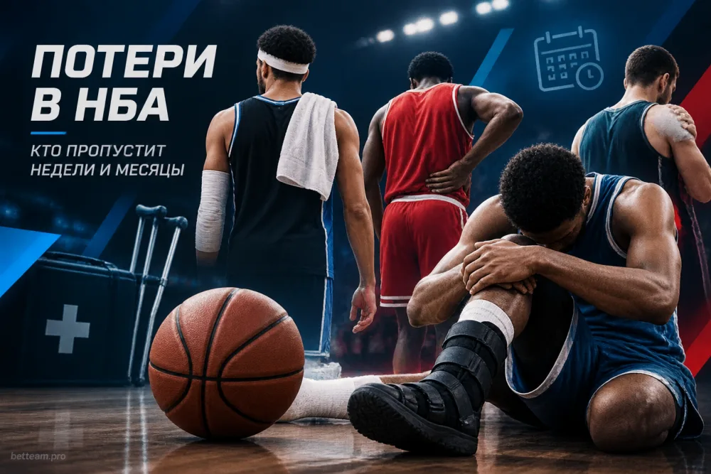 Потери в НБА: кто из игроков пропустит недели и месяцы