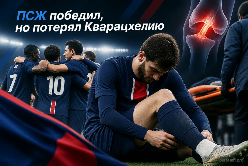 ПСЖ победил «Барселону», но потерял Кварацхелию из-за тяжёлой травмы