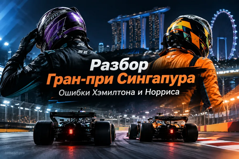 Разбор Гран-при Сингапура: ошибки Хэмилтона и Норриса