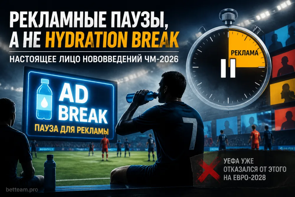 Рекламные паузы, а не hydration break: настоящее лицо нововведений ЧМ-2026